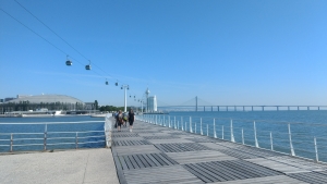 Geniet van de fietsen in de stad Lissabon