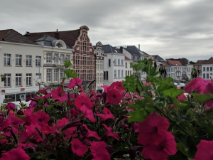 Uitzicht vanuit stadhuis Oudenaarde Oudenaarde museum