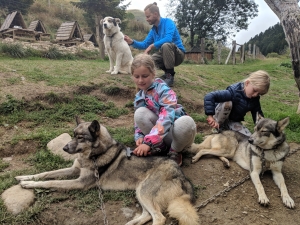 Husky wandeling in Hautes-Pyrénées Wandelen met husky's