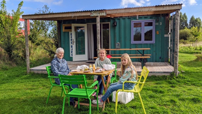 Sleeping in a shipping container