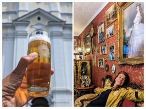 Eten drinken langs de Donau brouwerij aan Donau