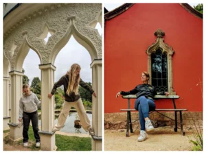 Rococo Gardens in de Cotswolds met hond Rococo Gardens Zuid-Engeland bezoeken